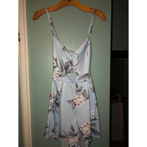 Baby Blue Floral Romper